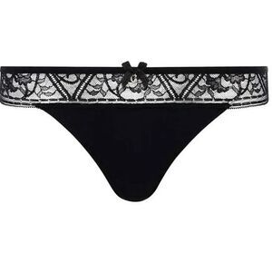 Chantelle NWT Alta Lace Classic Thong Black luxury lingerie size XL